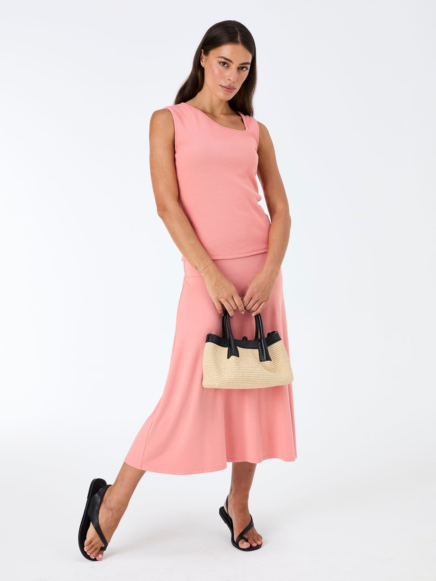 Riva Rib Tank - Apricot