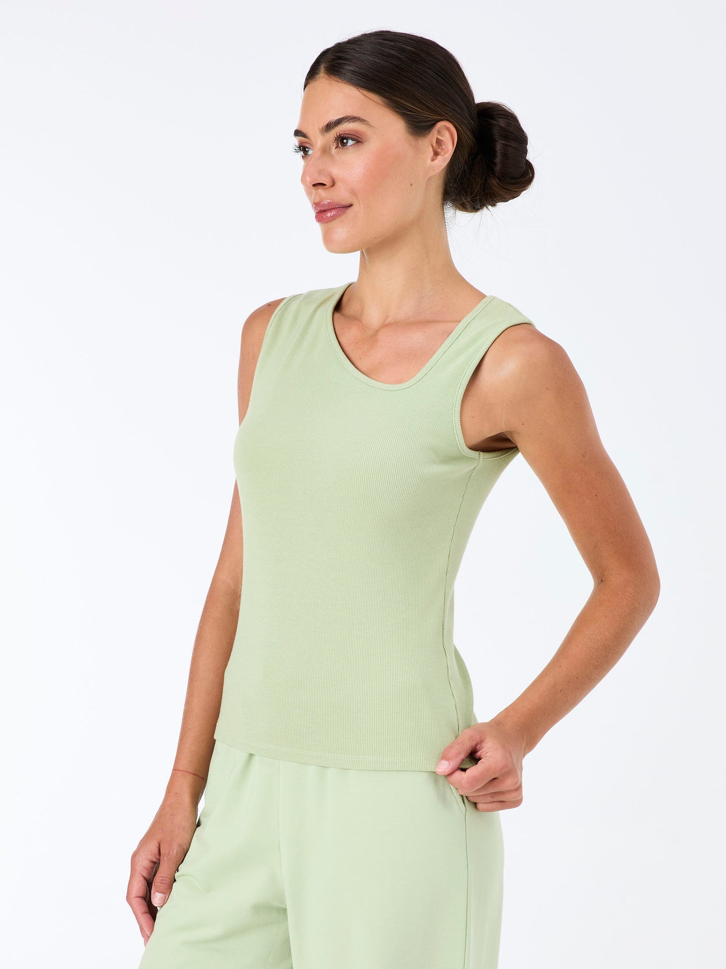 Riva Rib Tank - Matcha