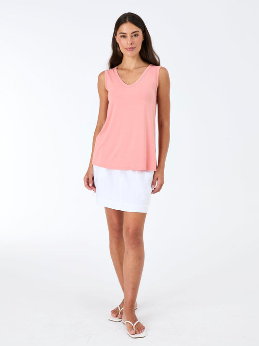 V Neck Swing Top - Apricot