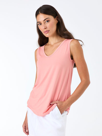 V Neck Swing Top - Apricot