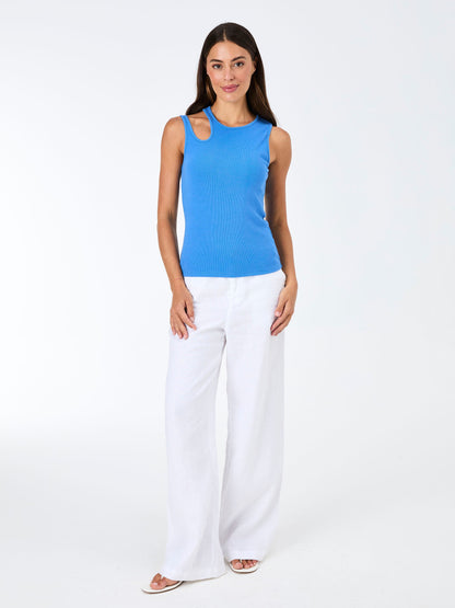 Cut Out Rib Tank - Cobalt