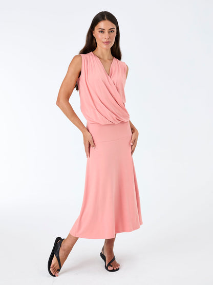 Athena Drape Top - Apricot