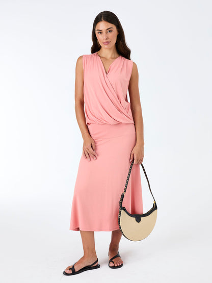 Athena Drape Top - Apricot