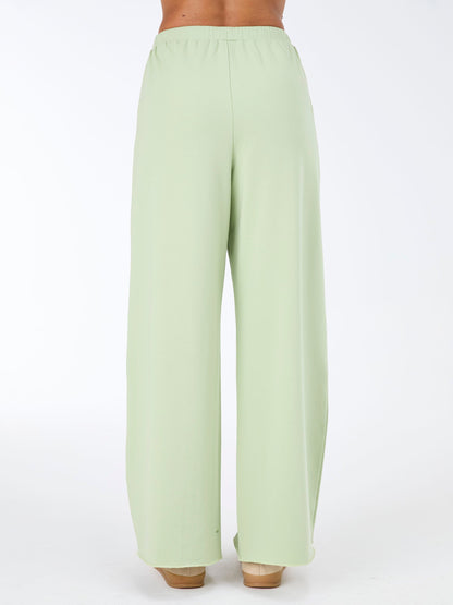 Classic Wide Leg Sweat Pants - Matcha Green