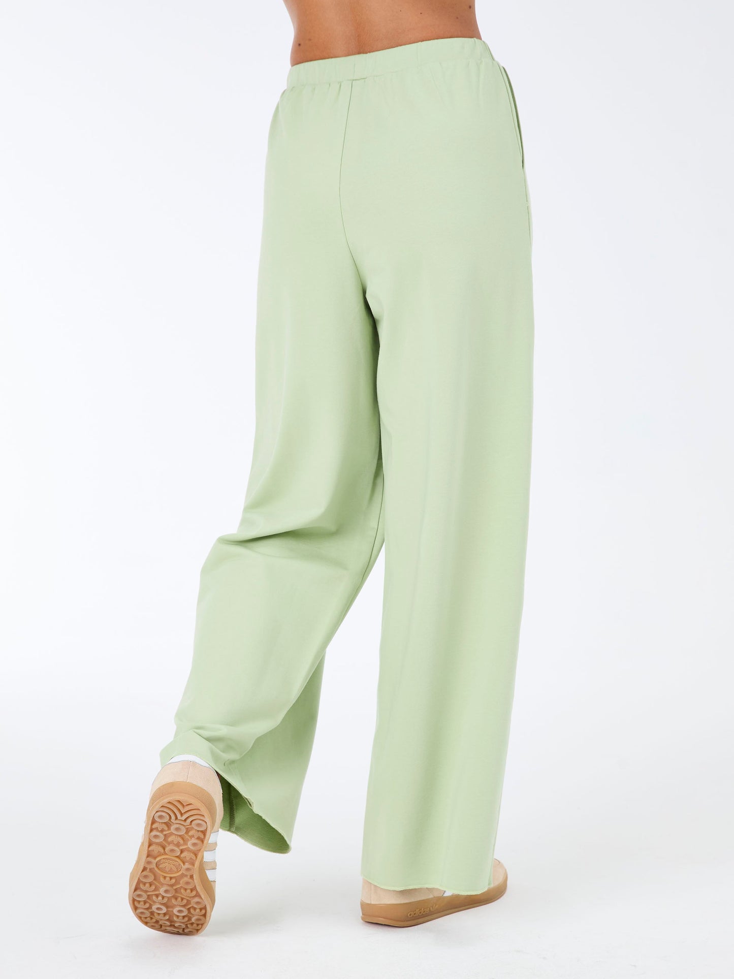 Classic Wide Leg Sweat Pants - Matcha Green