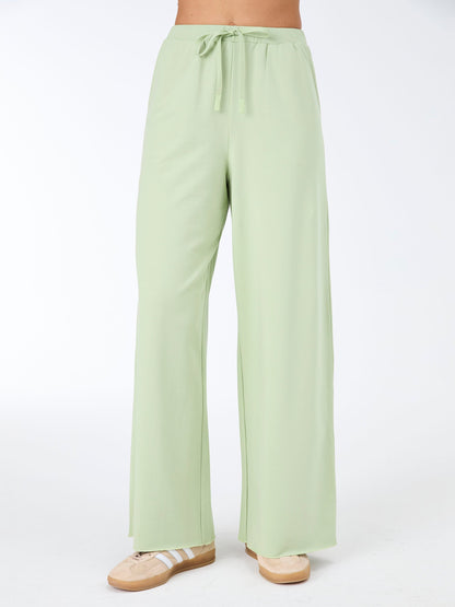Classic Wide Leg Sweat Pants - Matcha Green