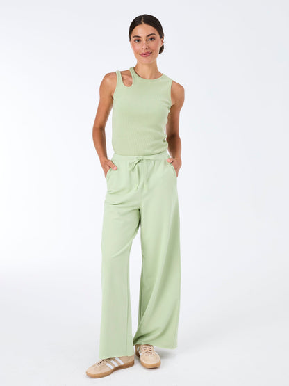 Cut Out Rib Tank - Matcha