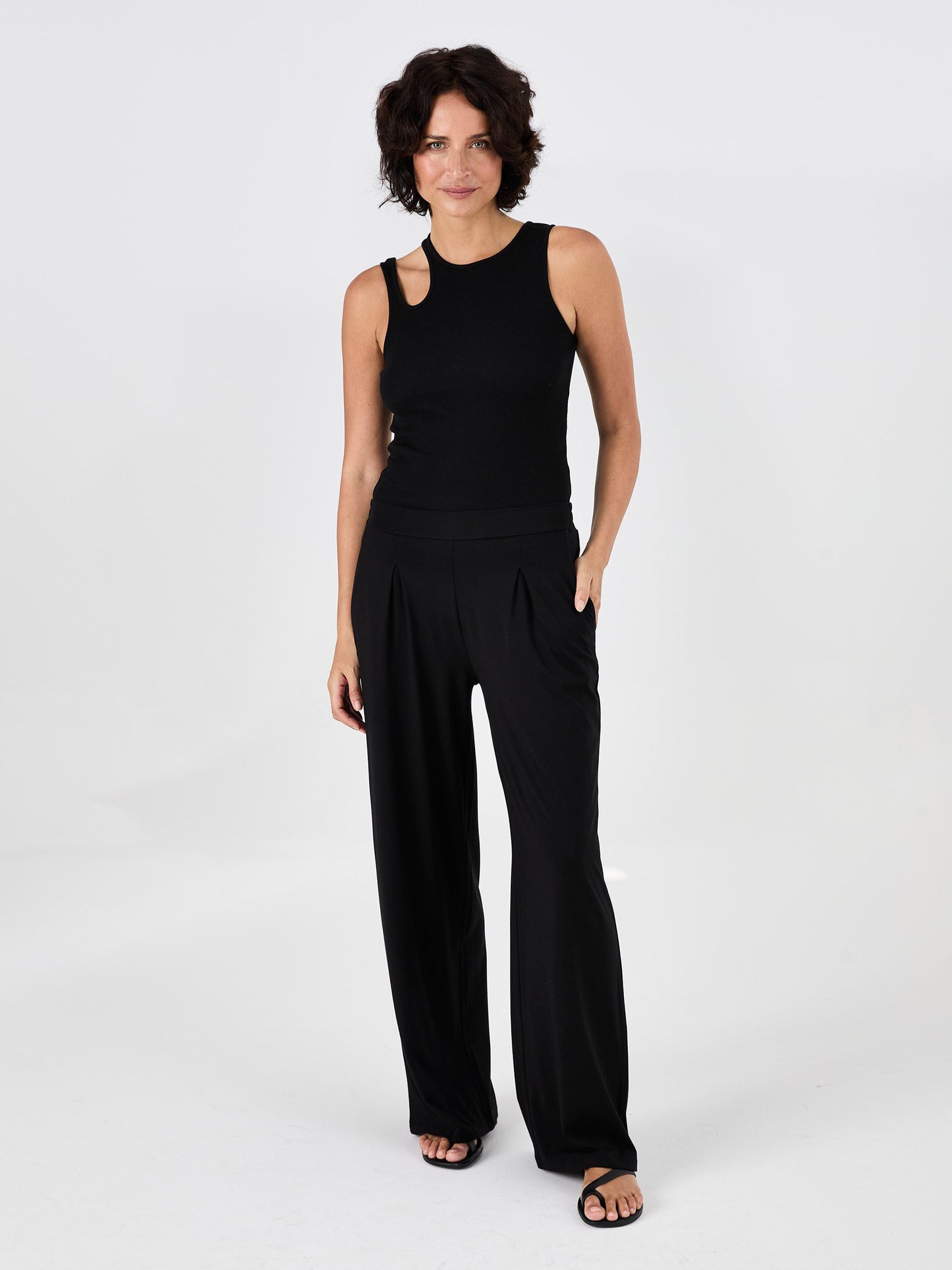 Emery Wide Leg Pants - Black
