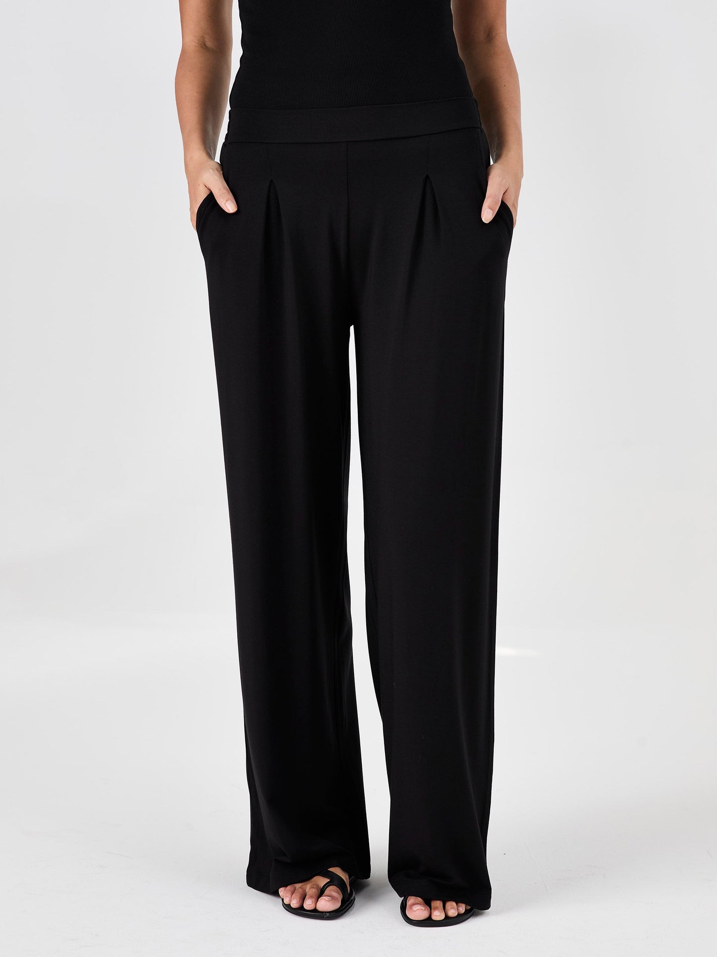 Emery Wide Leg Pants - Black