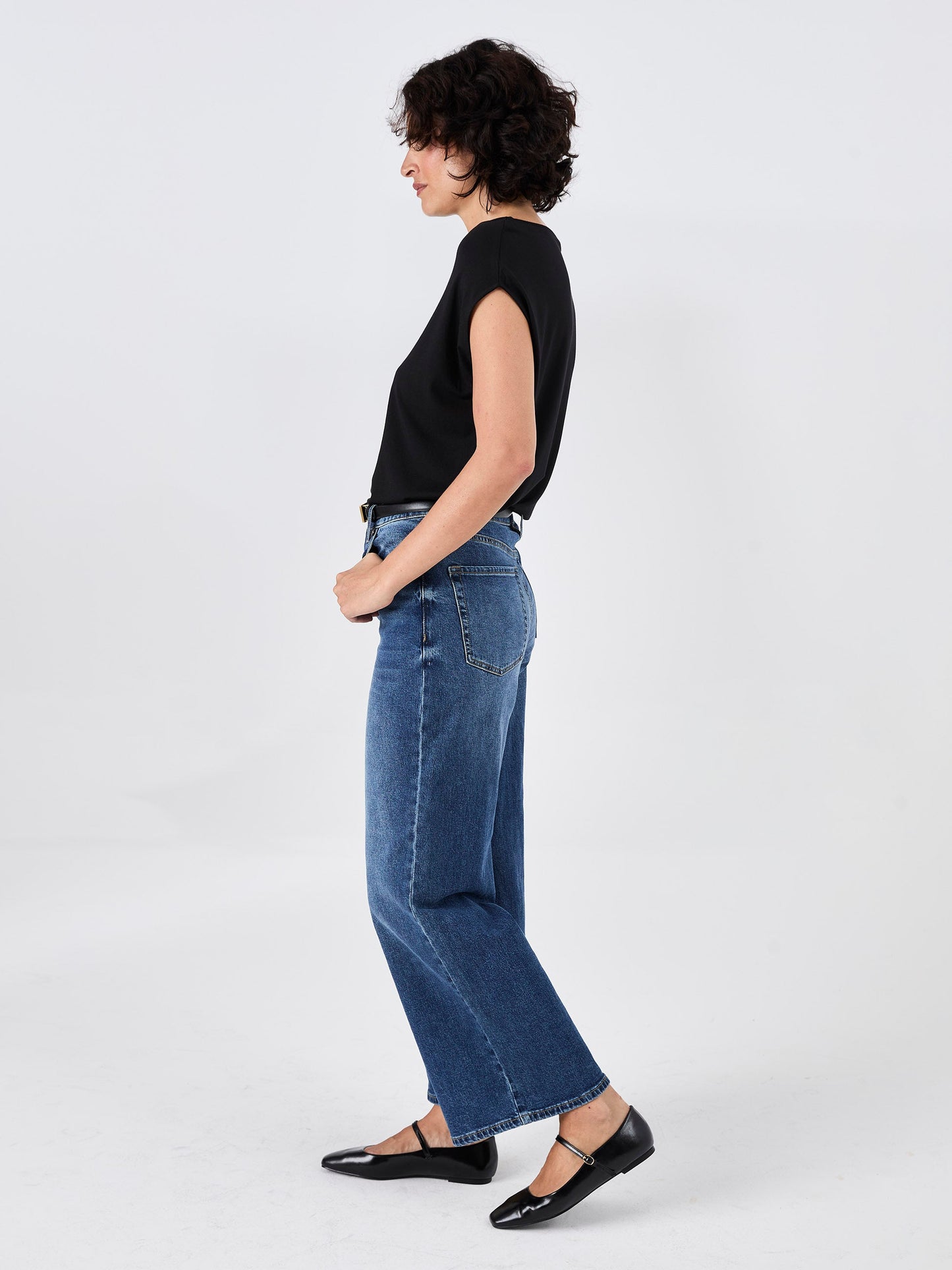 Modal Luxe Layer Tee - Black