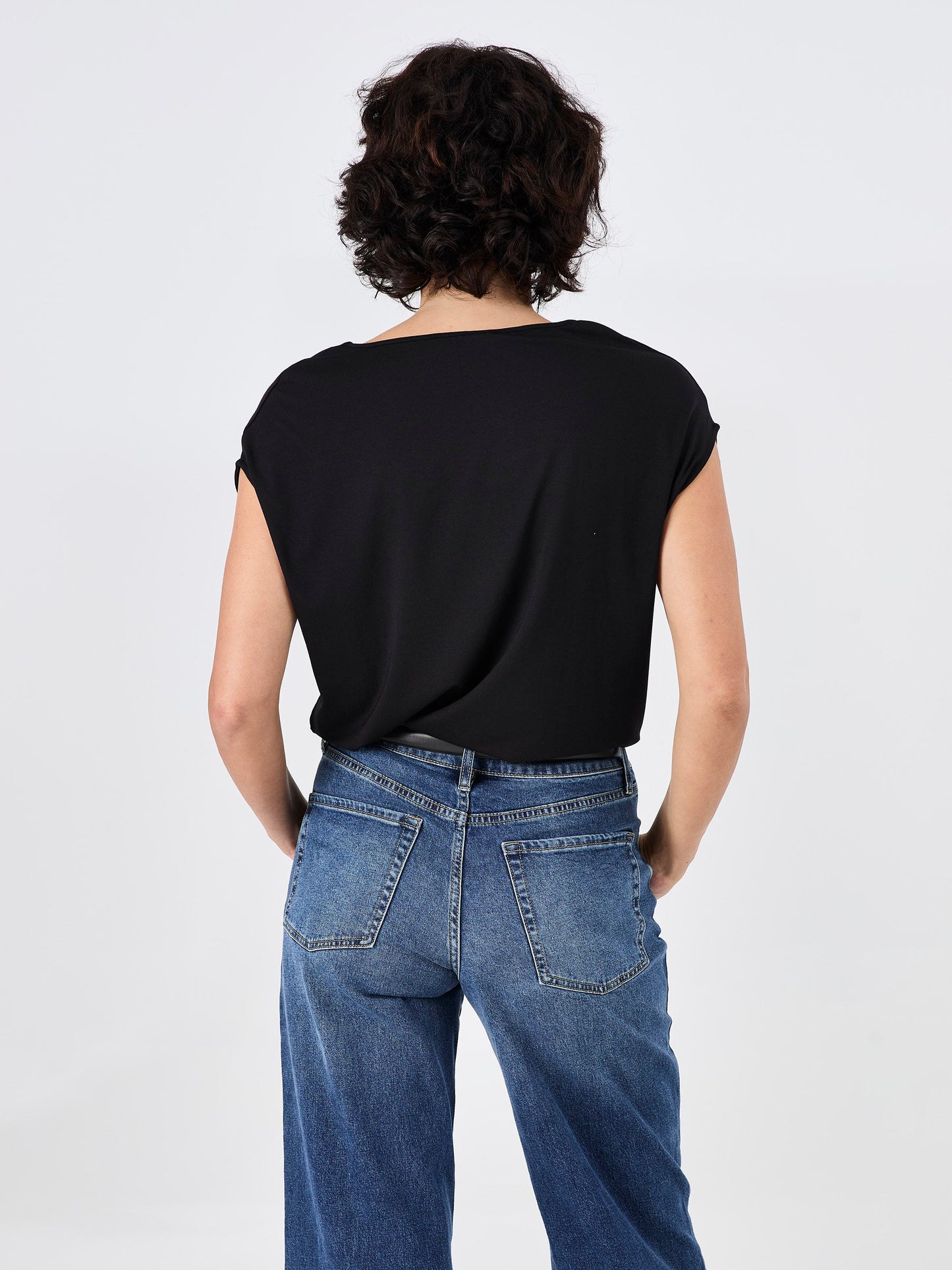 Modal Luxe Layer Tee - Black