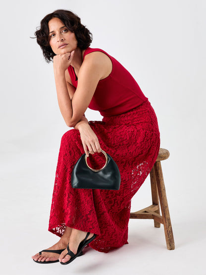 Chantelle Lace Skirt - Cherry