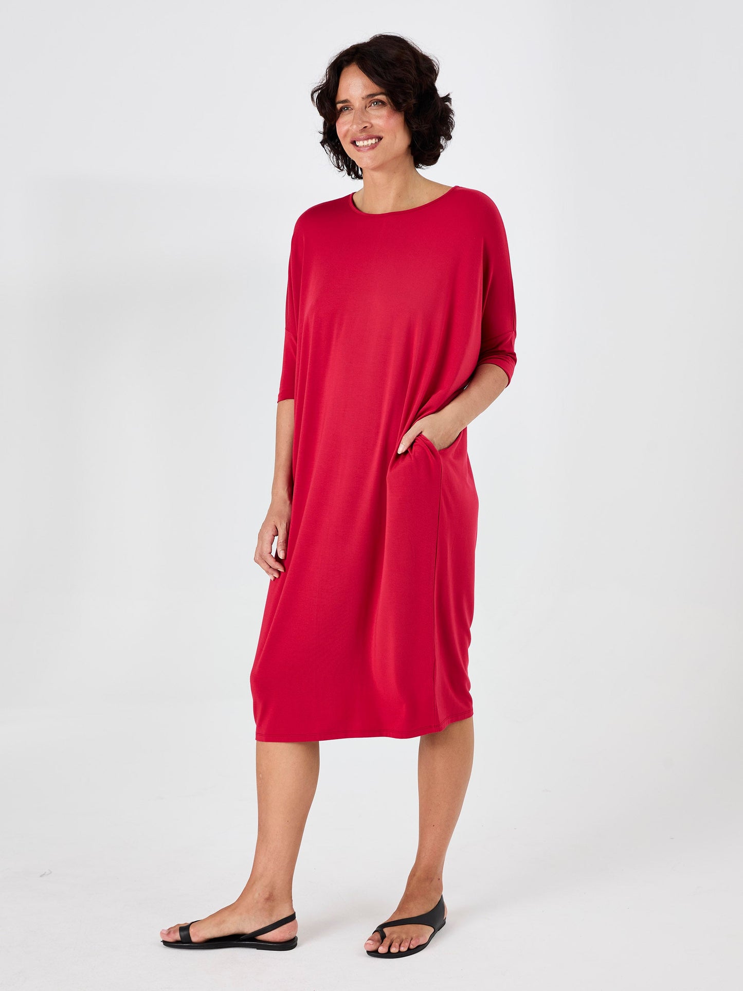 Easy Flow Dress - Cherry