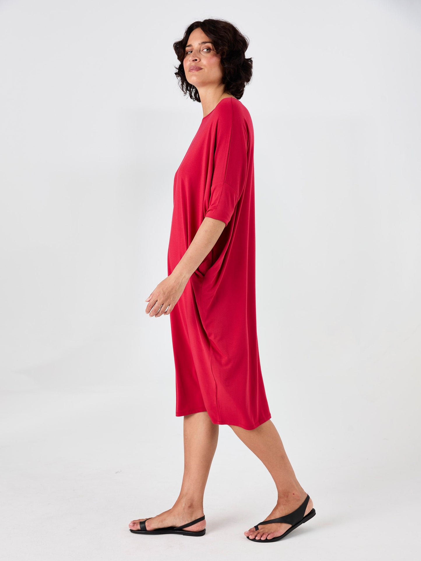 Easy Flow Dress - Cherry