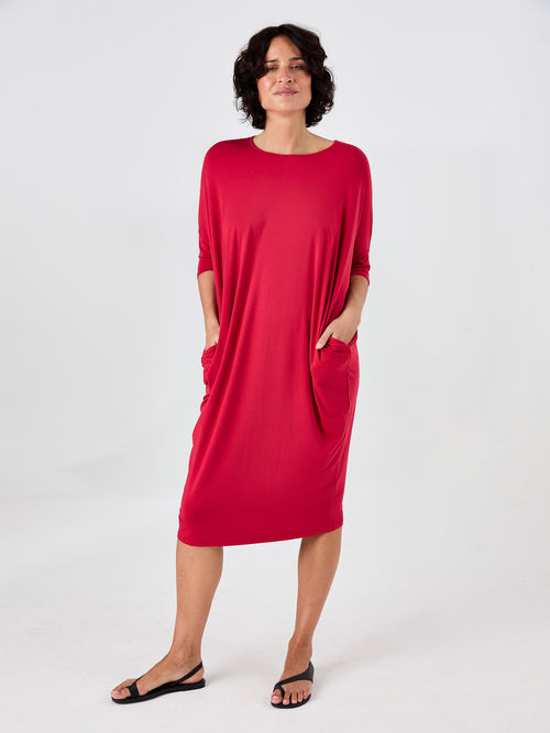 Easy Flow Dress - Cherry