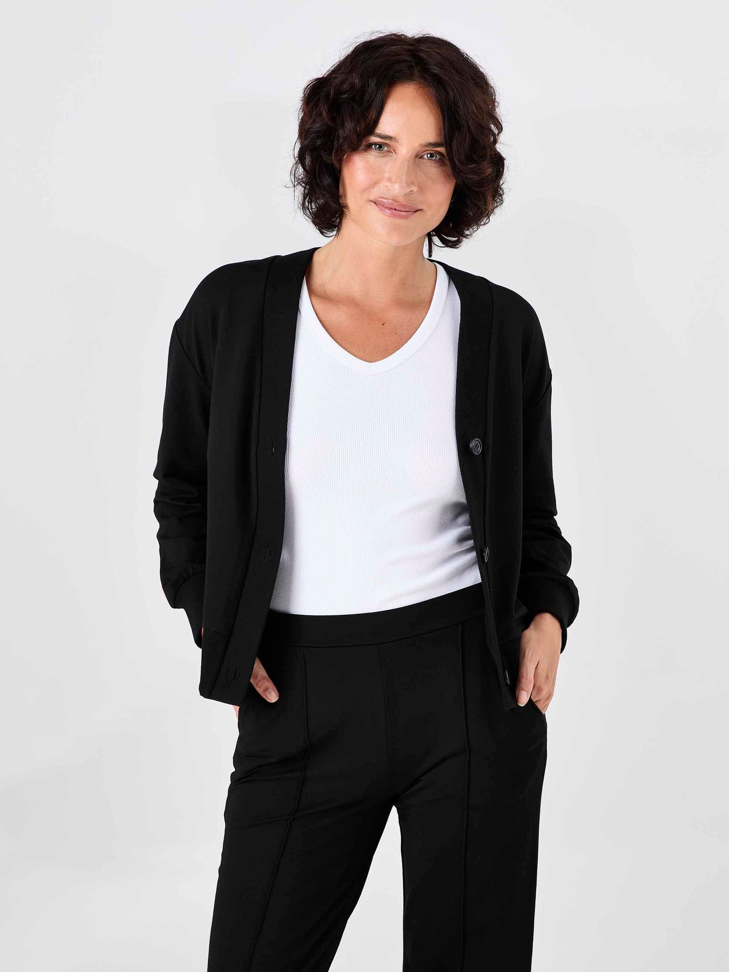 Leighton Sweat Top - Black