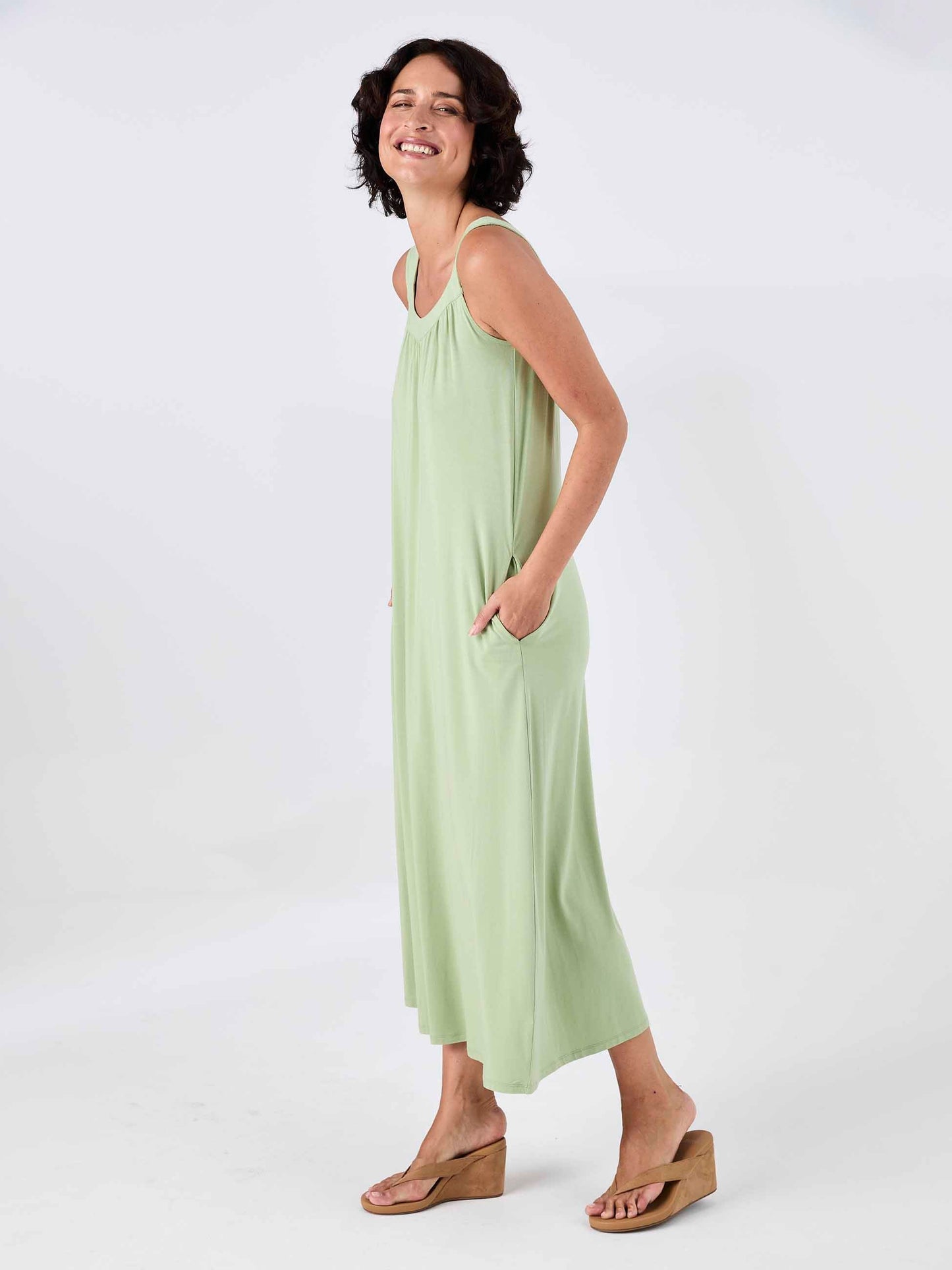 Haze Dress - Matcha Green