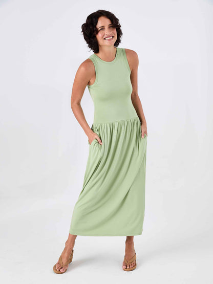 Essential Maxi Dress - Matcha Green