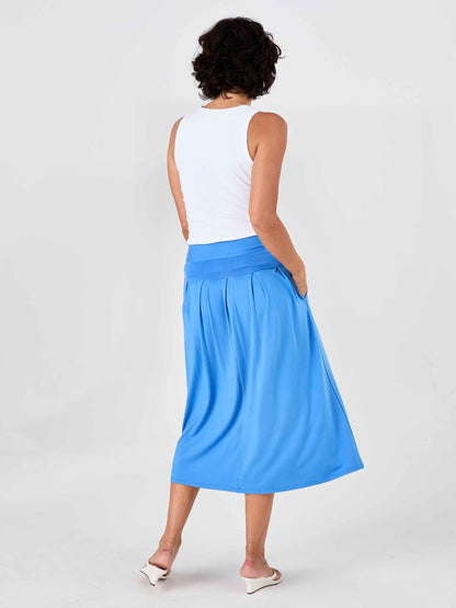 Pleat Skirt - Cobalt