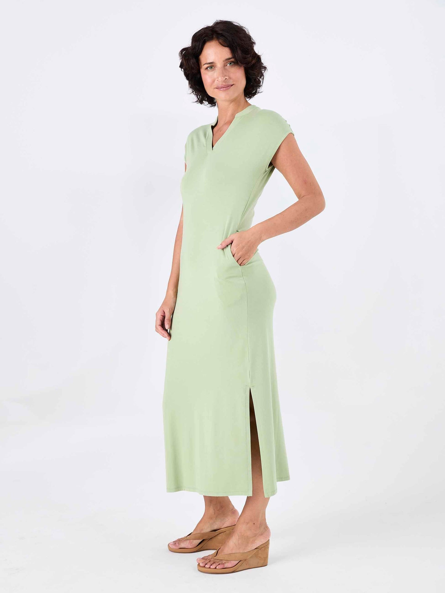 Alba Dress - Matcha Green