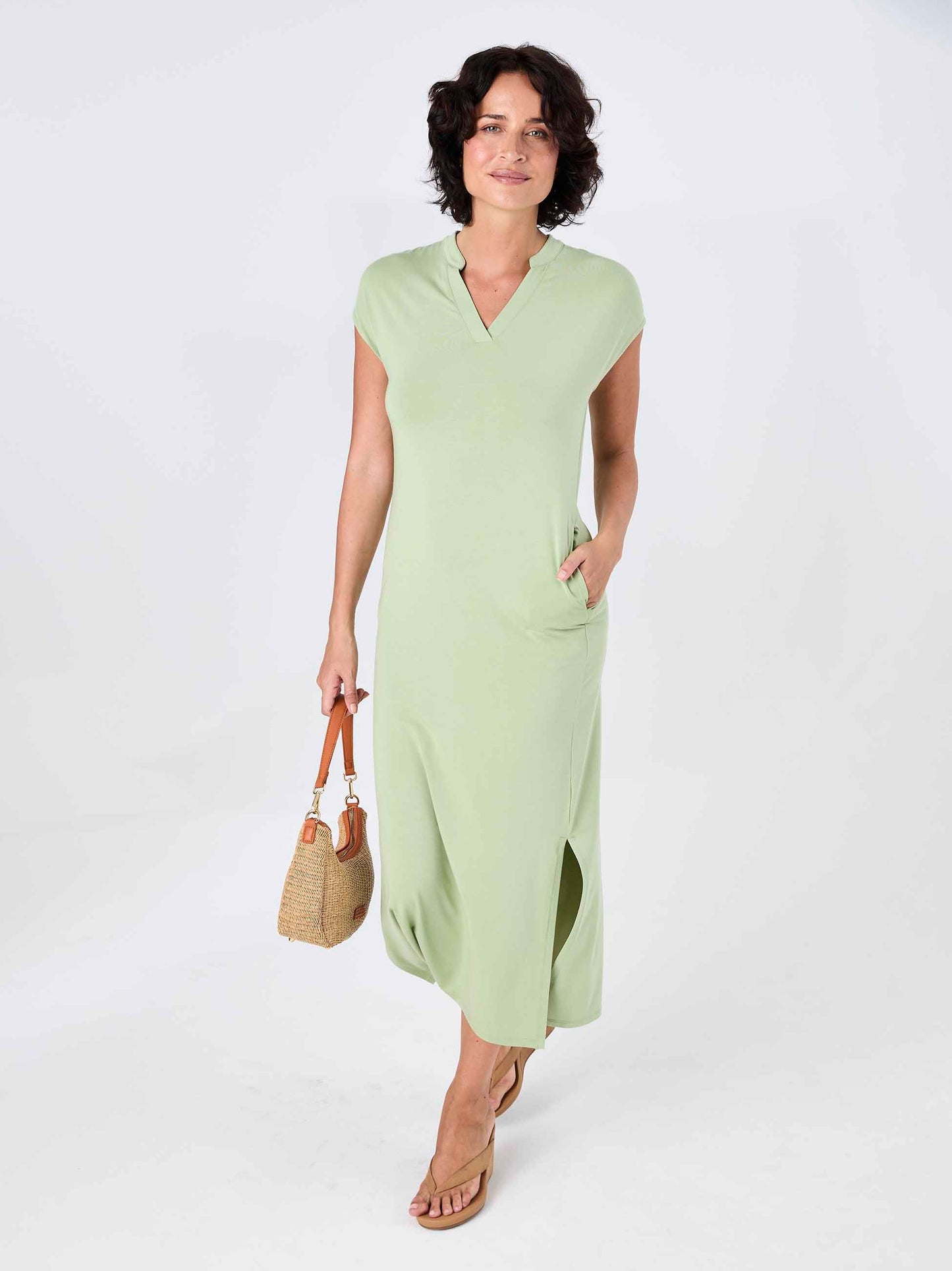Alba Dress - Matcha Green