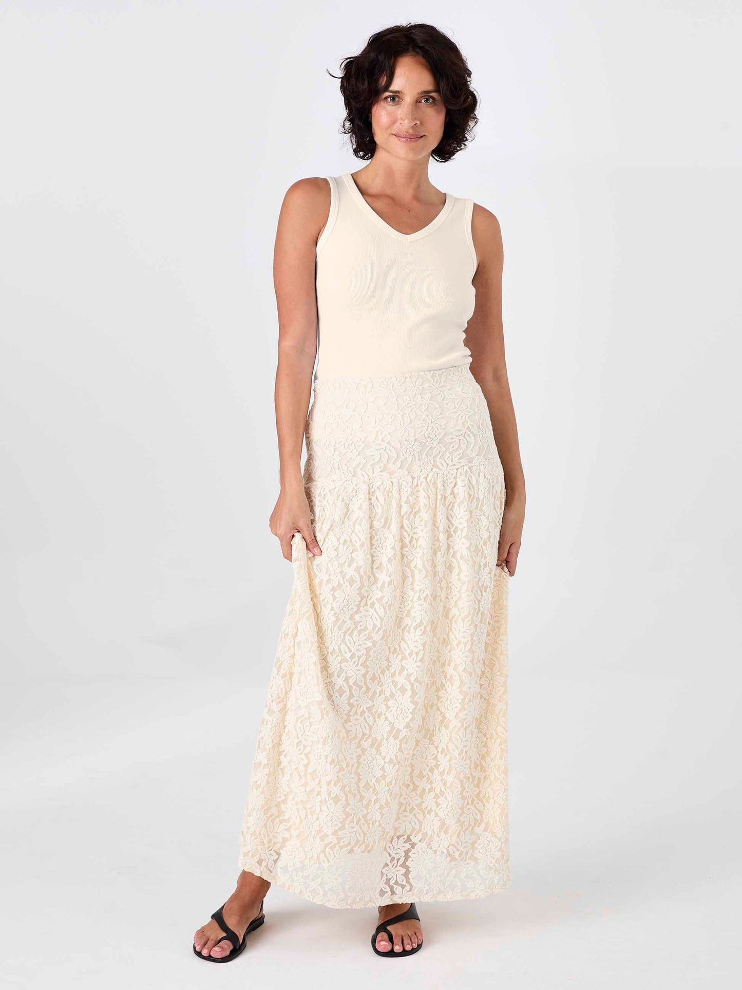Chantelle Lace Skirt - Antique white