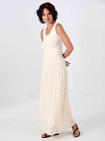 Chantelle Lace Skirt - Antique white