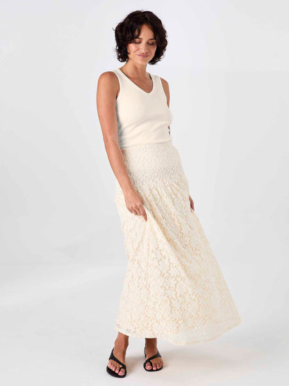 Chantelle Lace Skirt - Antique white