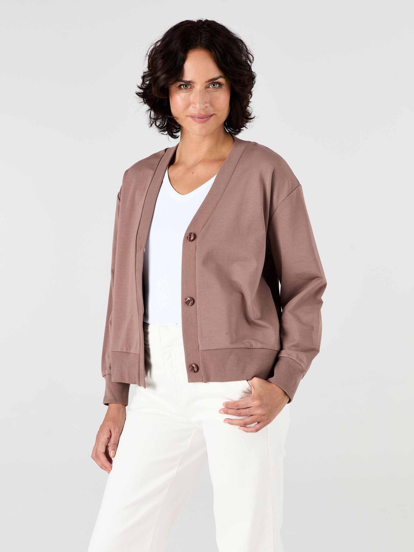 Leighton Sweat Top - Taupe