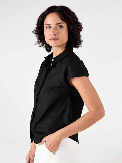 Laurel Poplin Shirt - Black