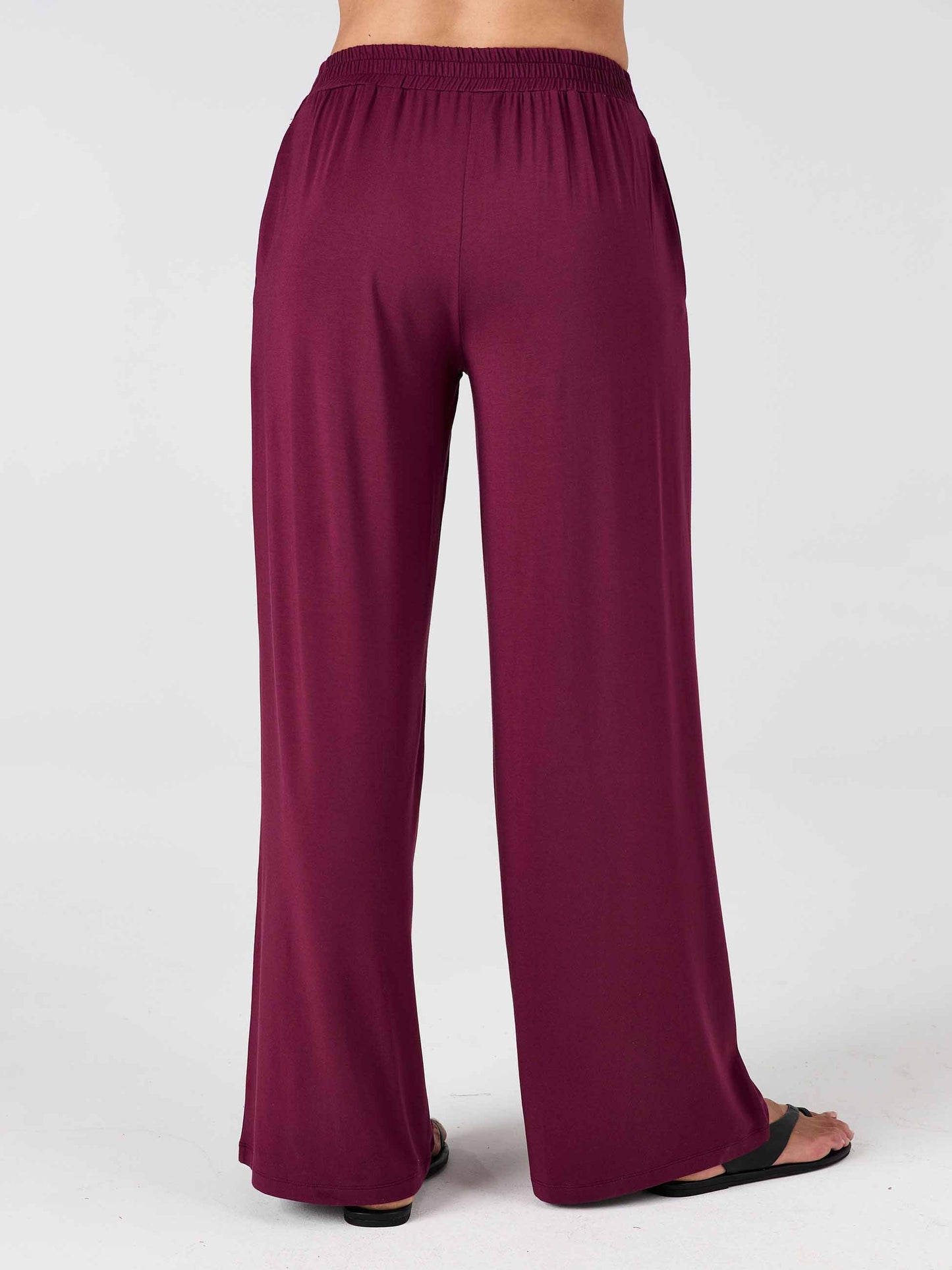 Emery Wide Leg Pants - Ruby