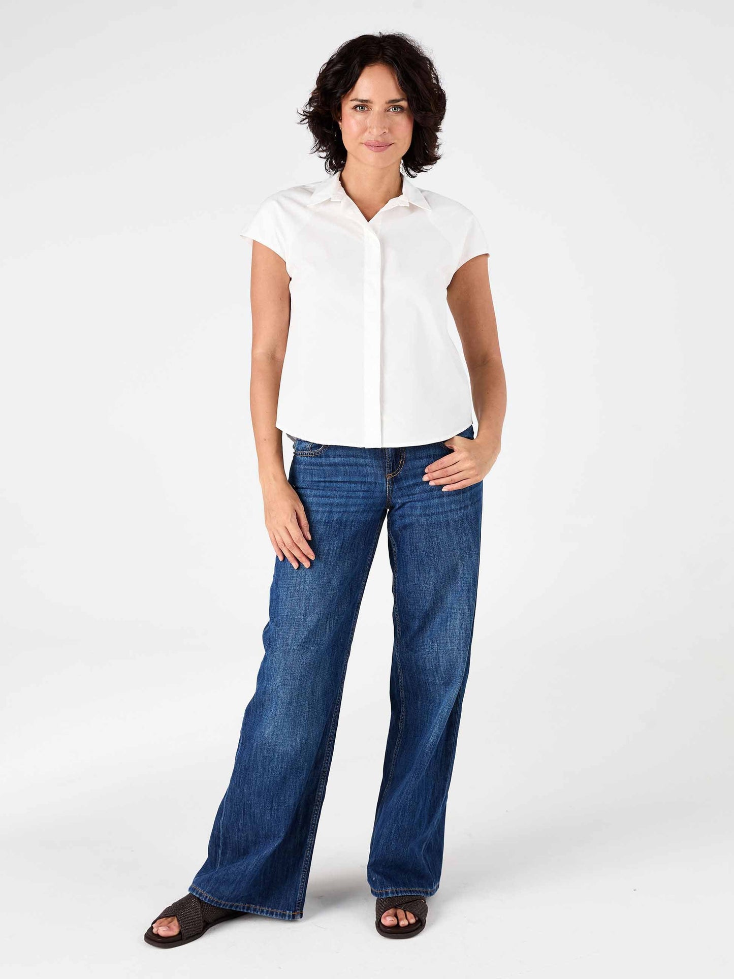 Laurel Poplin Shirt - White