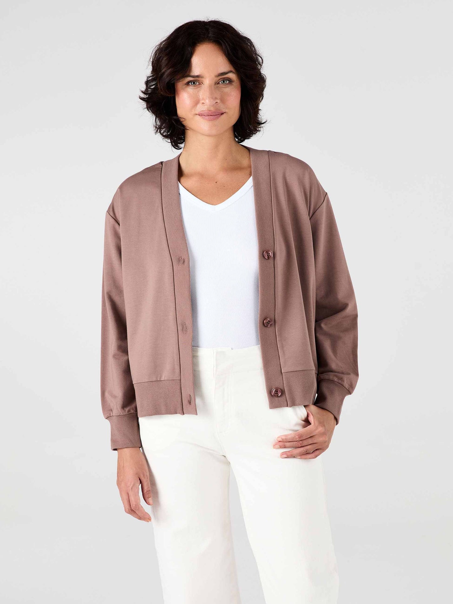Leighton Sweat Top - Taupe