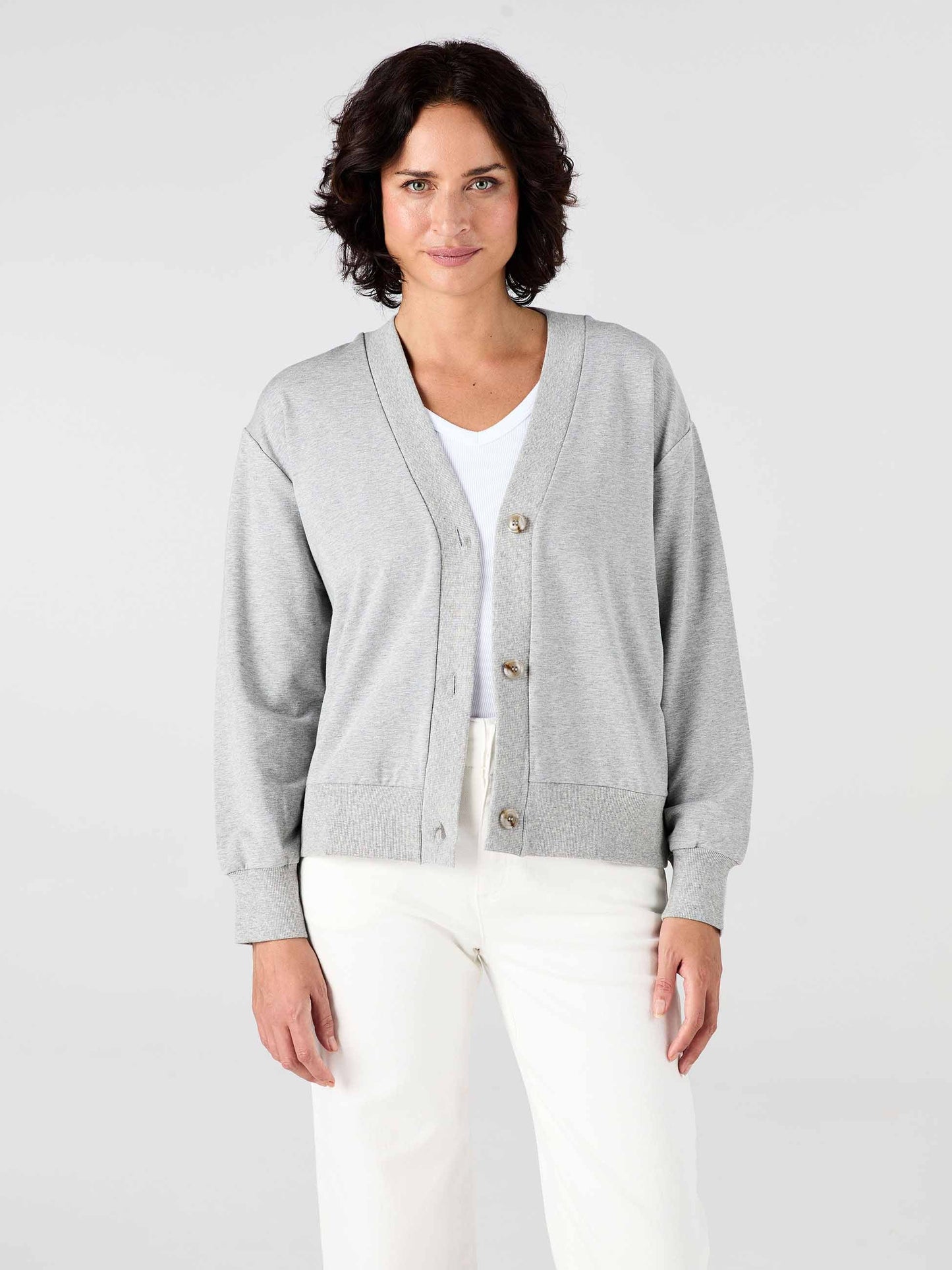 Leighton Sweat Top - Grey Marl