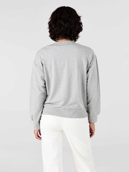 Leighton Sweat Top - Grey Marl