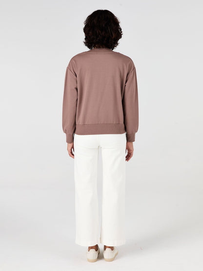 Leighton Sweat Top - Taupe