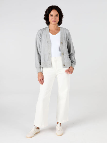 Leighton Sweat Top - Grey Marl