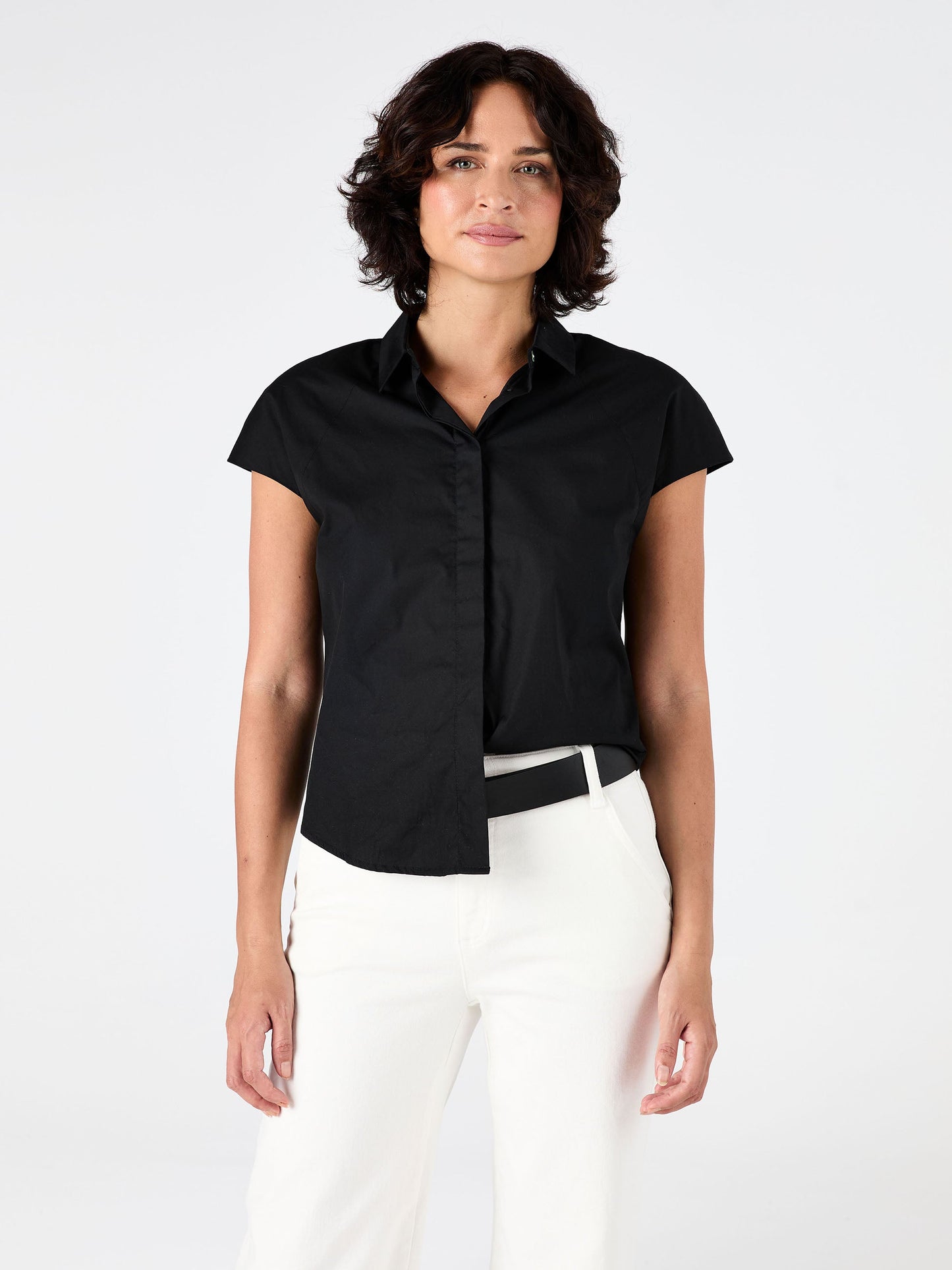 Laurel Poplin Shirt - Black