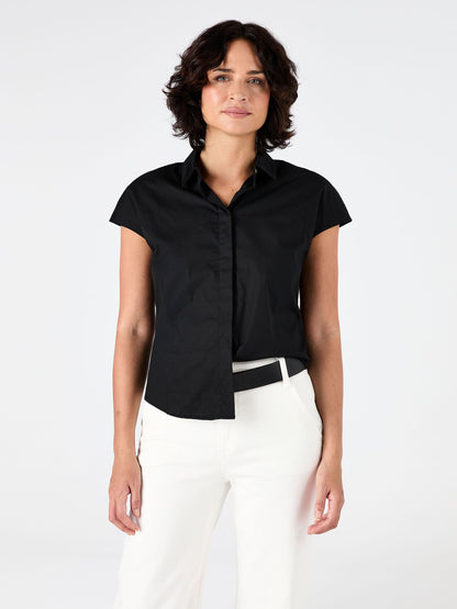 Laurel Poplin Shirt - Black