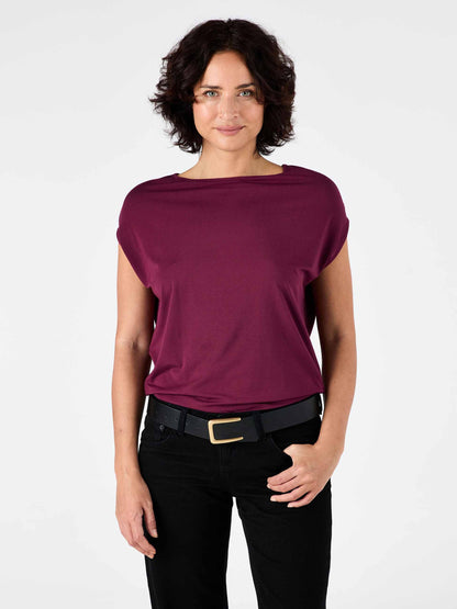 Modal Luxe Layer Tee - Ruby