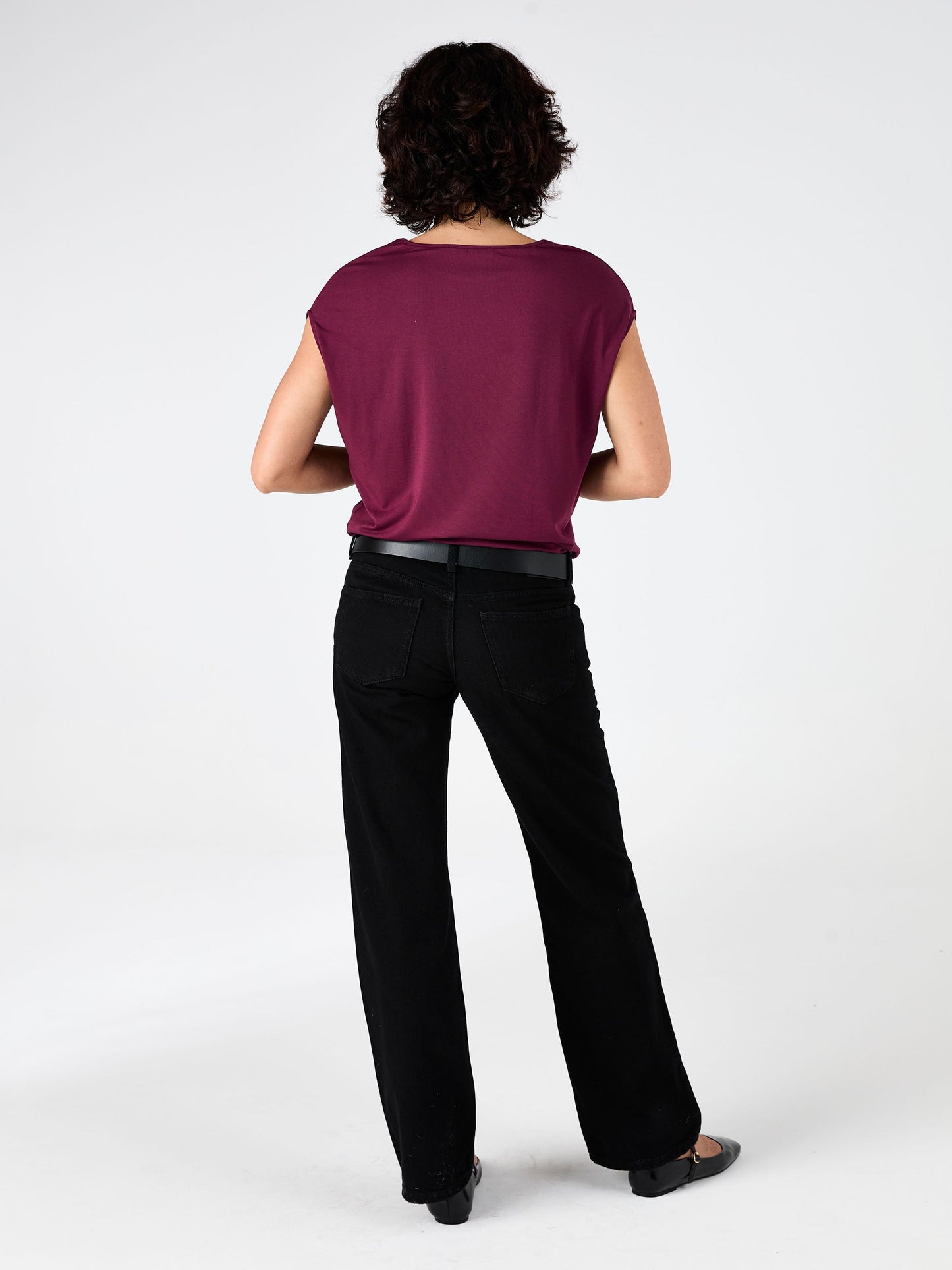 Modal Luxe Layer Tee - Ruby