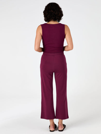 Tapered Sweat Pant - Ruby
