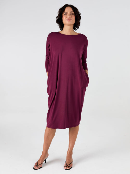Easy Flow Dress - Ruby