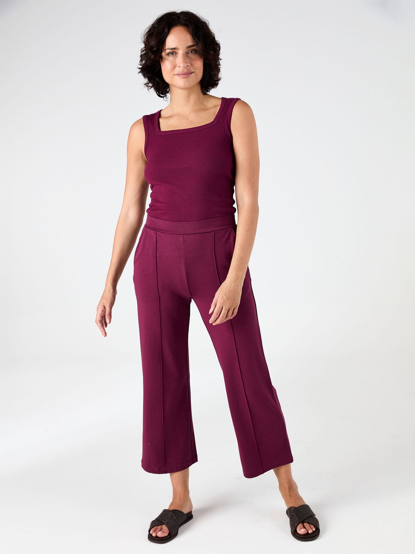 Tapered Sweat Pant - Ruby