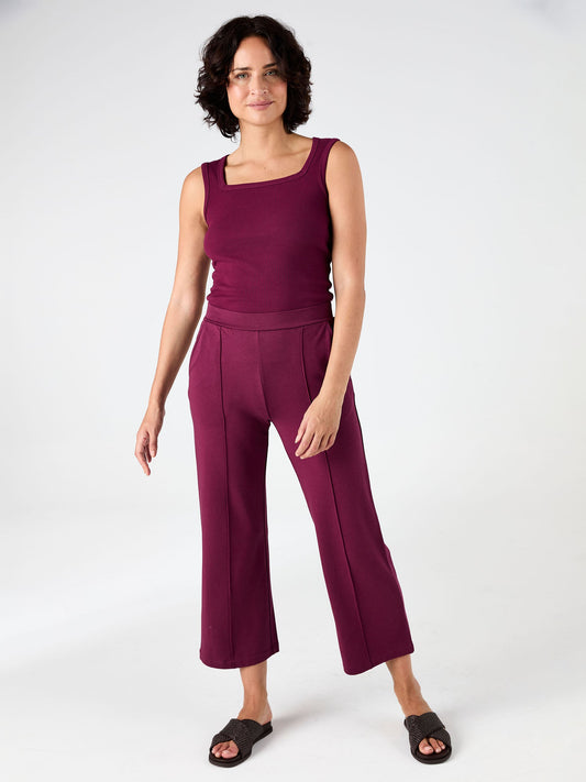 Tapered Sweat Pant - Ruby
