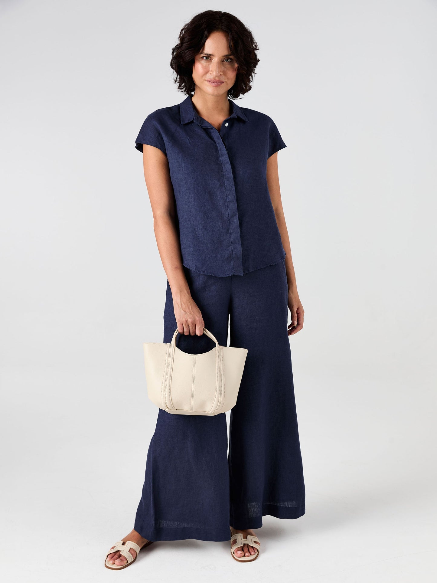 Laurel Linen Shirt - Navy