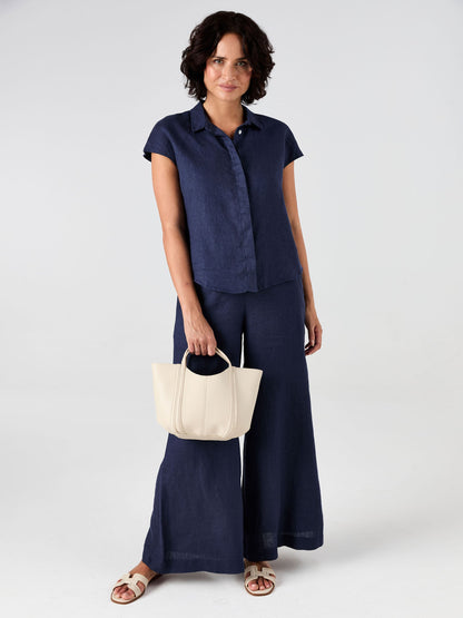 Laurel Linen Shirt - Navy