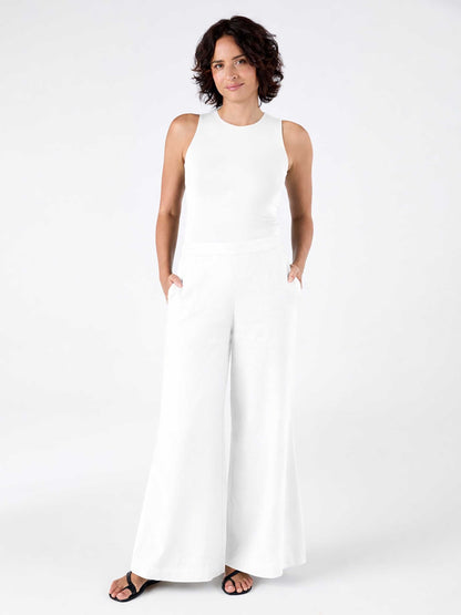 Laurel Linen Pant - White