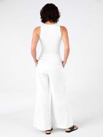 Laurel Linen Pant - White