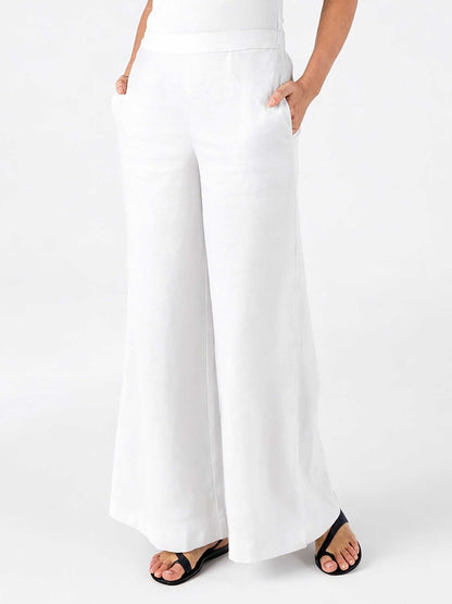 Laurel Linen Pant - White